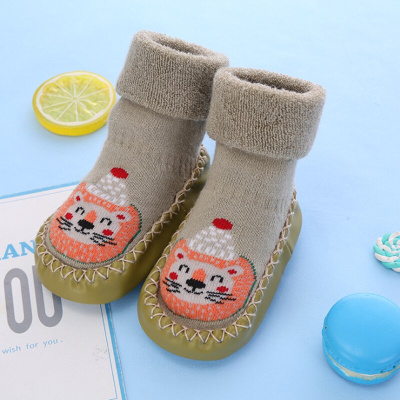 Kids Socks Slippers with Rubber Sole